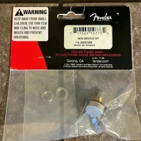 Fender 25K 30C Taper SnapIn Amplifier Potentiometer - Picture 2 of 9